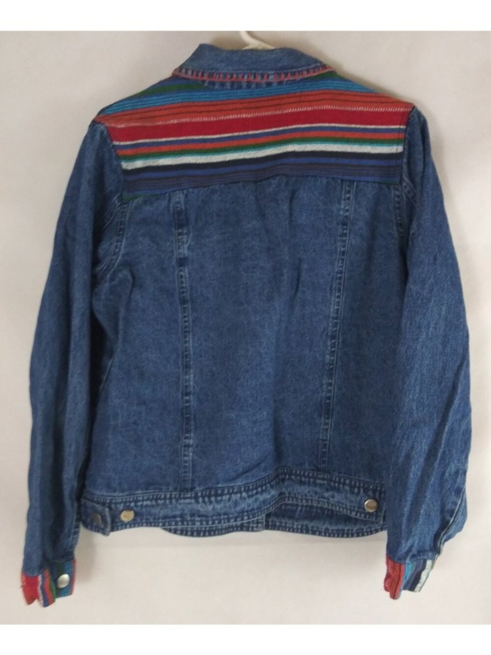 Keren Hart Embroidered Colorful Southwestern Boho Jean Jacket Size Large - Picture 3 of 8